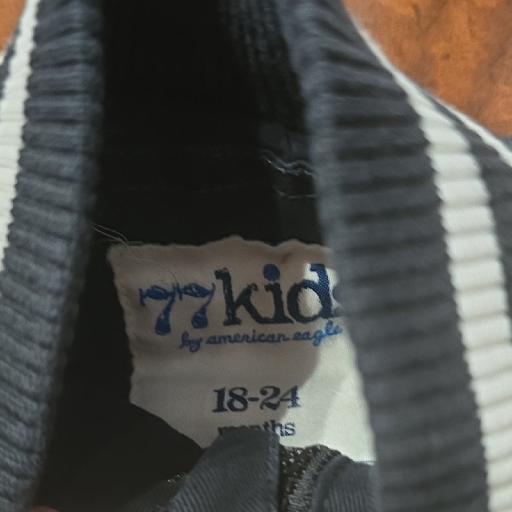 American Eagle Outfitters Kids Navy Jacket with Striped Accents - Picture 3 of 4